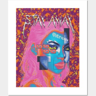 Stay Away colorblock design Posters and Art